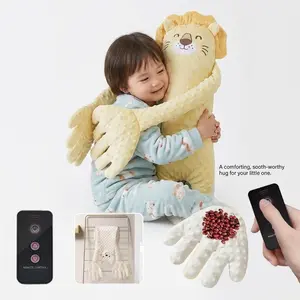 Automatic Patting Baby Sleep Soother Pillow, Colic & Gas Relief Tummy Pillow, Soft Skin-Friendly Cartoon Companion Plush Toy, Infant Sleeping Aid for Relaxation & Deep Sleep