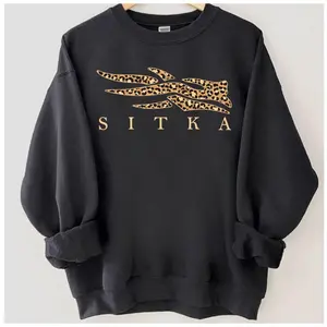Sitka Alaska Leopard Print Sweatshirt, Sitka Outline Crewneck, Alaska Map Cheetah Print Sweater, Alaska Travel Souvenir Gift, Adventure Trip, Unisex, Trendy, Oversized Aesthetic	