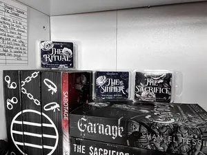 WAX MELTS BOOK TITLE Shantel Tessier licensed, The Ritual, The Sacrifice, The Sinner, Carnage
