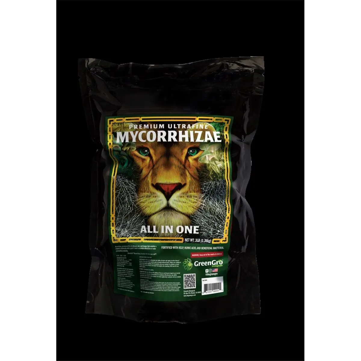Green Gro Biologicals MB-1008 8oz Ultrafine Mycorrhizae Plant Food, Ready-to-Use Garden Soil Supplement for Root Growth