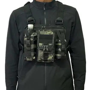 Outdoor Camouflage Multi-Pocket Tactical Backpack, Multifunctional Nylon Chest Bag, Lightweight Phone Storage Bag, Emergency Travel Bag, Hiking Camping Backpack, Multi Purpose Rucksack