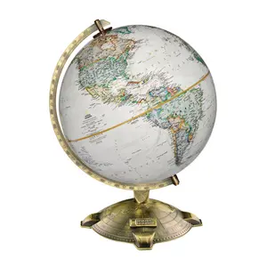 Replogle Made in USA National Geographic 12″ Raised Relief Antique Desk Globe Educational & Collectible World Map