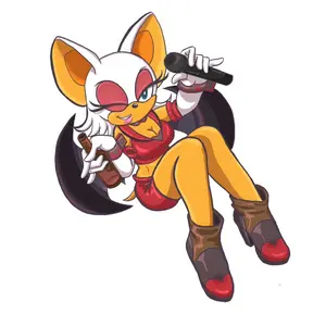 Rouge MEIKO Bat Vinyl waterproof Sticker