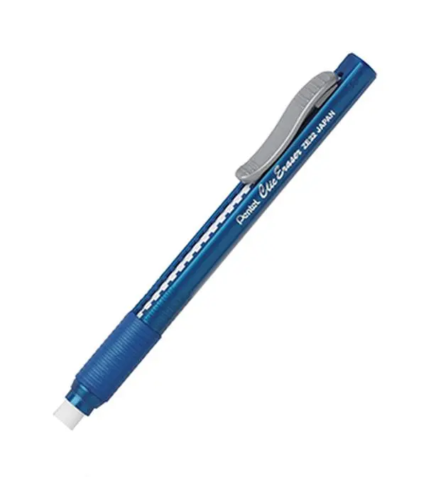 212 MAIN Pentel Clic’Grip Precision Erasers, Blue Barrel (Model PENZE22C) – Office Stationery Supplies for Transportation & Storage Needs