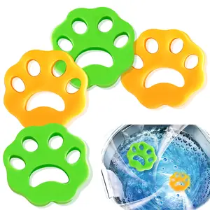 Pet Hair Remover Laundry Balls - Efficient Pet Hair Removal for Clothes, Couches & More - Easy to Use, Non-Deformable & Reusable - 4 Pet Fur Catchers & 4 Laundry Balls