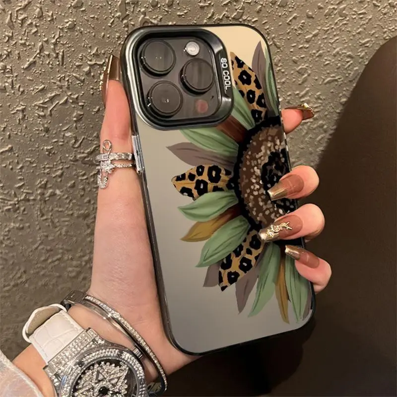 Sunflower Pattern Phone Case, Protective Covers, TPU Smartphone Cover, Decorative Protective Phone Protector Cover, Phone Accessories Compatible with iPhone 6 7 8 X XR XS 11 12 13 14 15 Pro Max, Casing