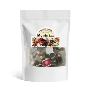 Monbrizz Men's Care Prostate Tea - Natural Organic Herbs for Healthy Prostate & Urinary System Support - 20/40/60 Individually Wrapped Tea Bags - China Origin