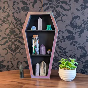 3D Printed Coffin Trinket Shelf available in different colors