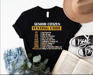 Sarcastic Senior Citizen Shirt,Funny Grandparents T-Shirt,Senior Citizen Texting Code Shirt,Retired Grandpa Gift Sweatshirt,Retired Life Tee