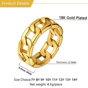 Suplight Stainless steel tight ring, US Sizes 7-14 size for Men Women