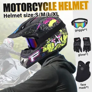 L/XL Motorcycle Helmet Men Women Moto Helmet Scooter Helmet Winter Full-cover Personality Motorcycle Universal Protective Accessories