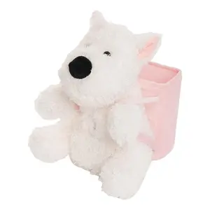 Cartoon Dog Design Car Tissue Box, 2 in 1 Cute Cartoon Car Tissue Box, Plush Figure Car Paper Box, Creative Multifunctional Storage Box