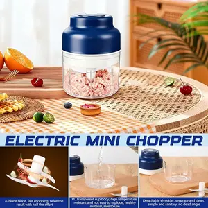 Garlic Mash God Tool Wireless Mini Garlic Press Automatic Stirring and Stripping Garlic Maker Kitchen Puller Garlic Beater Multifunctional Food Chopper Multifunctional Durable Chopper Vegetable Slicer