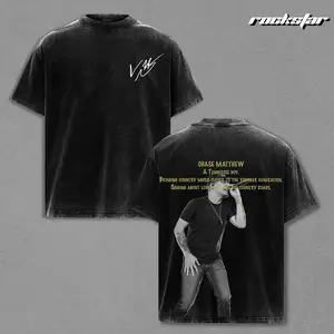 Chase Matthew Merch Vintage Washed T-Shirt, Tennessee Boy Country Singer Portrait Graphic Tee with Signature Design, Oversized Black Heavyweight Streetwear Shirt for Men Women Music Fans