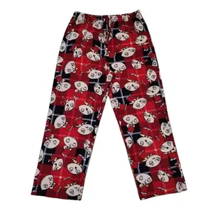 Funny Cartoon Family Guy Sleepwear, Soft and Comfy Loungwear with All Over Cartoon Print, Perfect Gift for TV Show Fans and Adults, Graphic Sleep Bottoms
