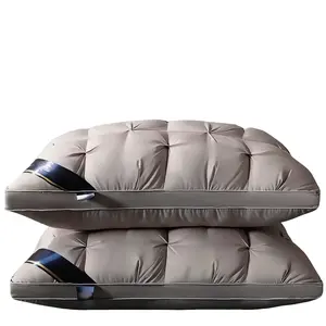2pcs Hotel Style Pillows, Soft Polyester Fiber Fill, Deep Sleep Neck Support, High Elasticity, Washable, Long-Lasting Use