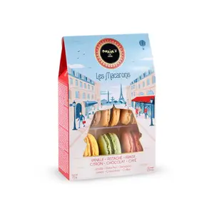Box of Assorted Macarons Biscuits, 6 Pces