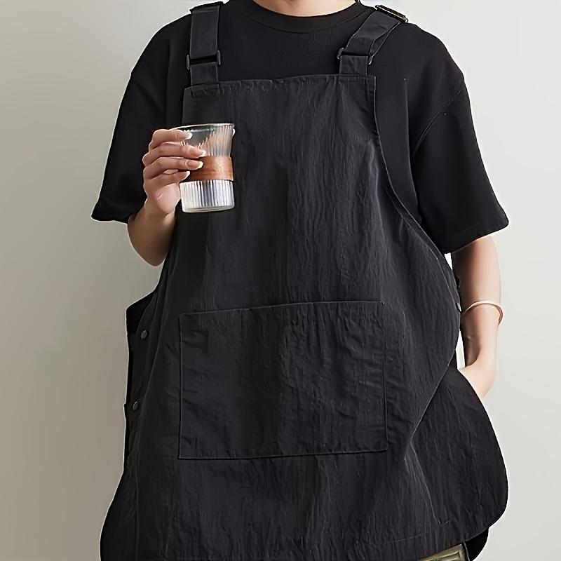 Heavy Duty Work Apron Olive Green - 300GSM Polyester Utility Apron with Adjustable Waistband & Multiple Pockets, Perfect for Kitchen BBQ Catering Restaurant Chef Barista