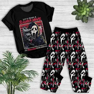 Valentines Ghostface Pajama Set, Cozy Scream Horror Sleepwear, Scary Costume Outfit, Perfect Christmas Gift