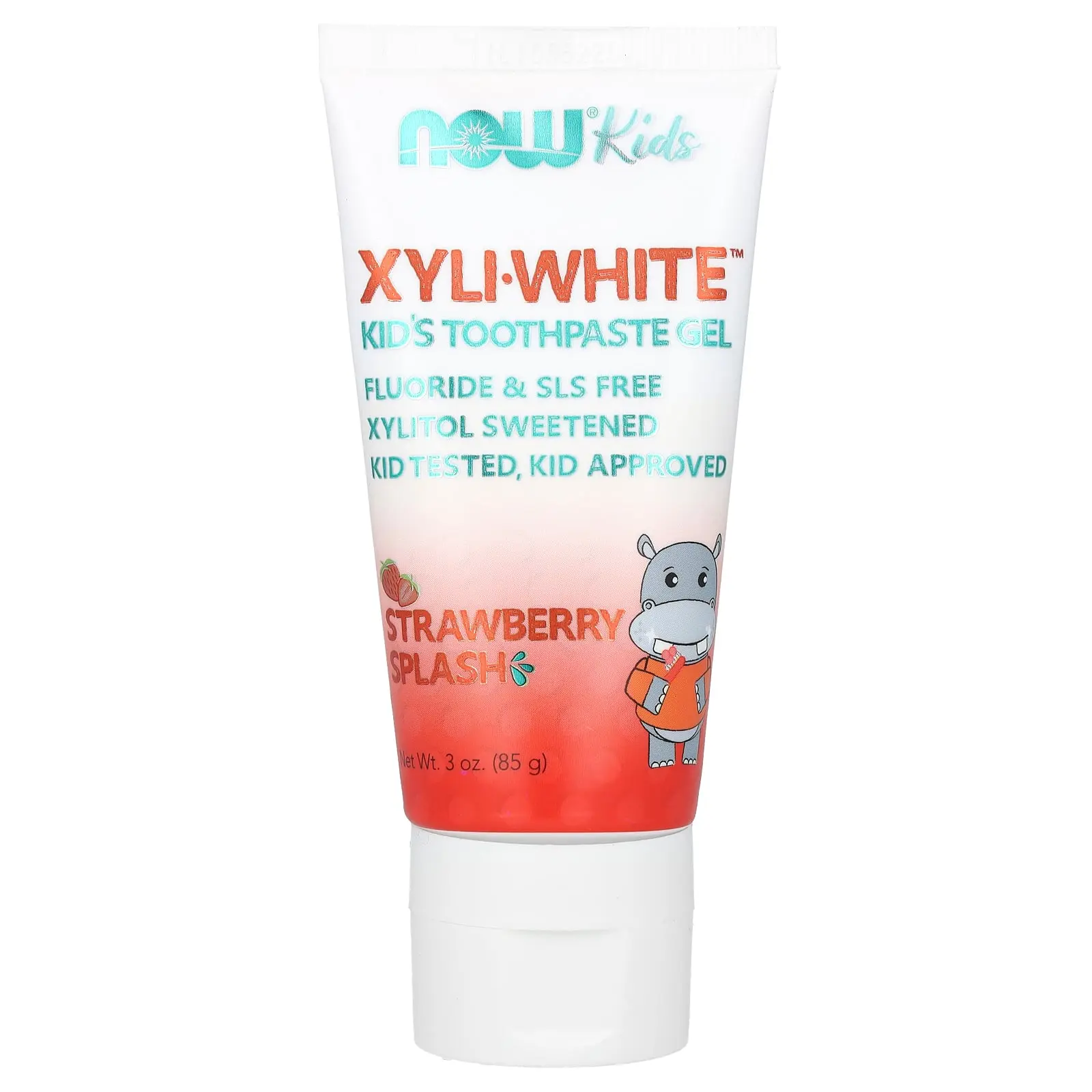NOW Foods XyliWhite, Kid's Toothpaste Gel, Strawberry Splash, 3 oz (85 g)