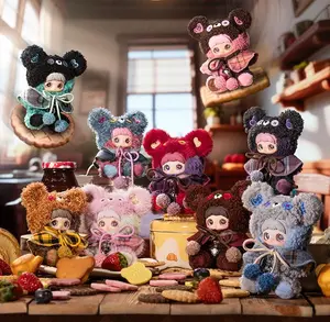 SOFT PLUSH TOYS, ADORABLE DECORATIONS, FASHIONABLE TOYS, CUTE "MOMMY" BEAR COOKIE SERIES STUFFED KEYCHAINS, MYSTERIOUS VINYL PLUSH ACCESSORY COLLECTIONS, SUITABLE FOR BIRTHDAYS AND CHRISTMAS.(Random style)