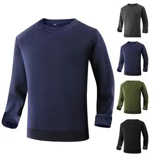 Gihuo Men's Crewneck Sweatshirt Soft Fleece Pullover Casual Comfortable Classic Fit Gifts for Men Streetwear Machine Washable