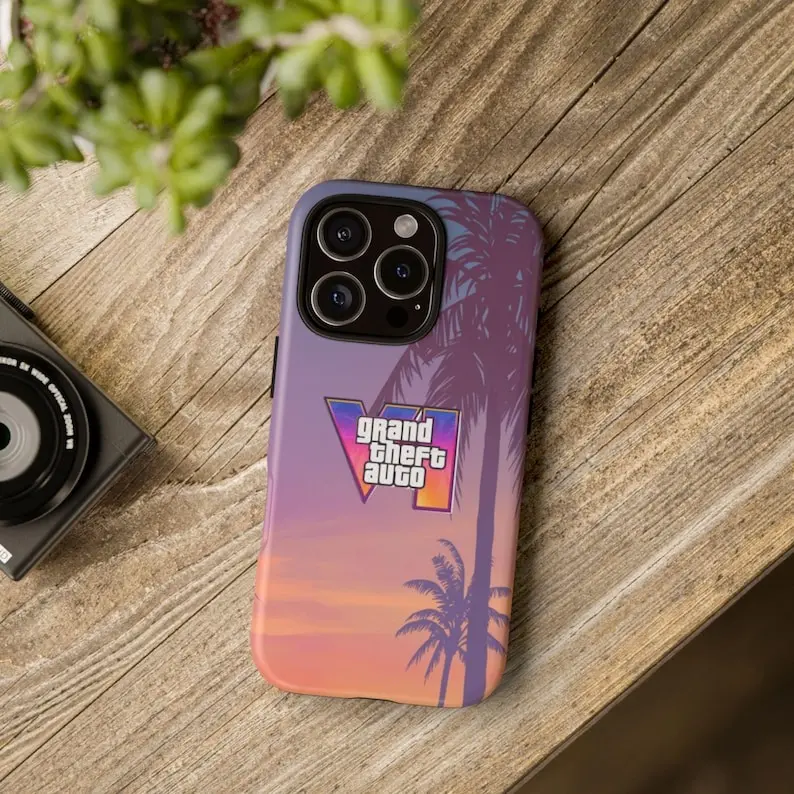 GTA 6 Phone Case, Grand Theft Auto Phone Covers, Video Game, Gaming case- Durable Protection for iPhone X, 11, 12, 13, 14, 15, 16, Pro Max