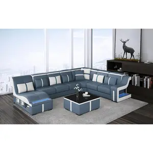 Lisa Modern U Shape Leather Sectional