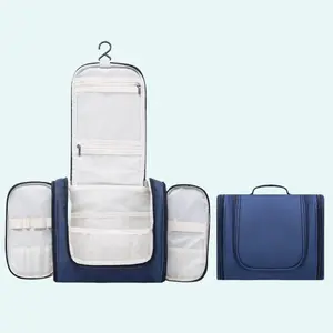 Travel Makeup Bags Portable Cosmetics Organizer Bag w/Hang Hook Handstrap Waterproof Toiletry Wash Bag for Women