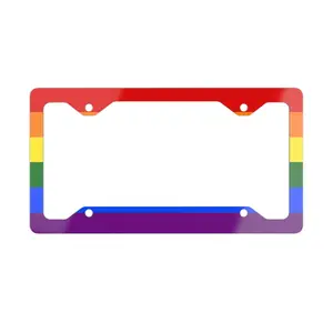 LGBTQ Pride Flag Metal License Plate Frame