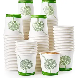 500 Count Compostable Paper Cups, 4 oz Paper Espresso Coffee Cups with PLA Lined, Disposable  Biodegradable Hot Paper Cups for Party, Picnic,Travel,and Events