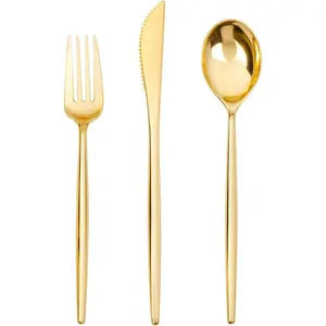 150 count  Plastic Silverware, Plastic Utensils, Silverware Disposable,Disposable Utensils Heavy Duty,Plastic Cutlery Set,Includes:50 , Forks and Spoons for Party, Birthday,Wedding