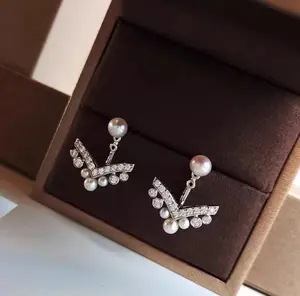 SR Pearl Co. Big V  Pearl Ring 14 K Gold Filled  GOLD Color Available Perfect for every day Wear Eye-Catching  Women Gift