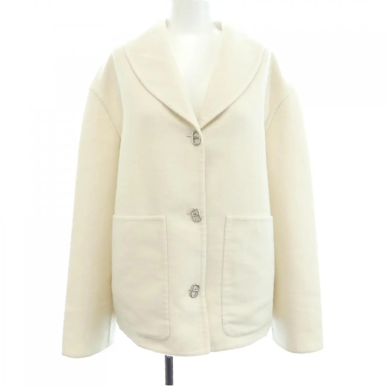 Pre-owned HERMÈS Cashmere Small Leather Goods Hermes CHAINE D'ANCRE Jacket