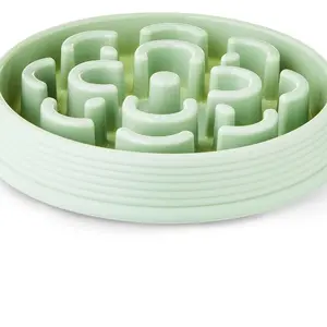 Slow Chow Dog Bowl, Non-Spill Slow Feeder Bowl for Dogs, Promotes Healthy Eating Habits Large Smart
