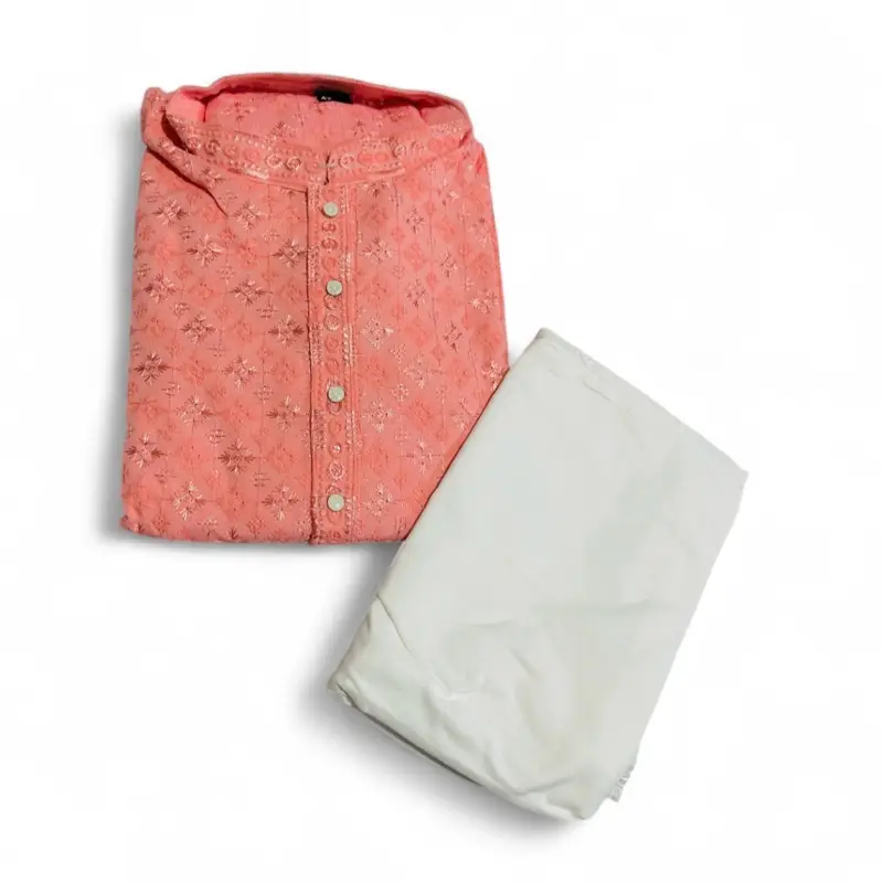 Chikankari Kurta Set for Men in different Color with Sequence Work Perfect for Any Occasions