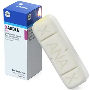 Xandle candle in gift box - Xanax shaped candle - White elephant gifts - for those who need to chill