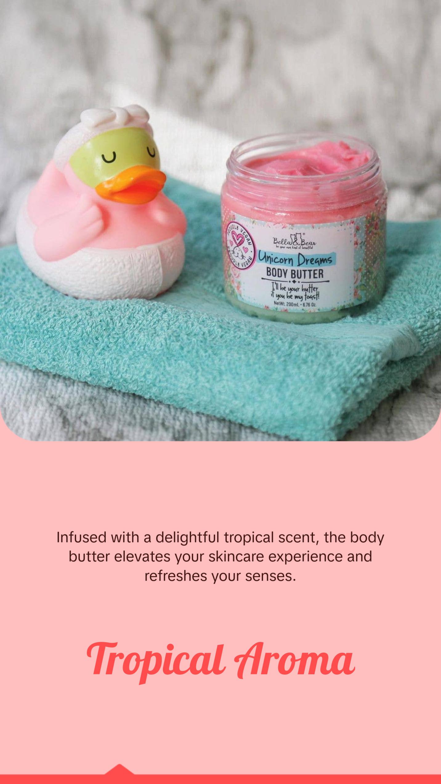 Bella & Bear 6.7oz Unicorn Dreams Body Butter | Shave Cream | Body Lotion--=%2=- cleanse=%2=----=%2=- bar=%2=-- cleanse bar