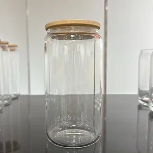 16 oz clear glass can