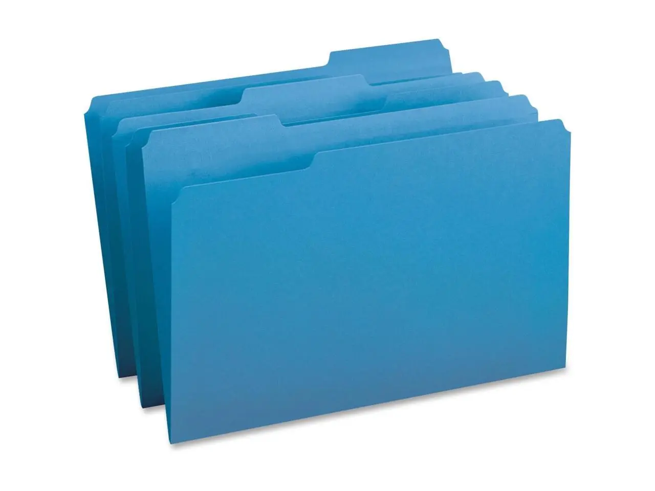 Business Source 1/3-cut Tab Legal Colored File Folders