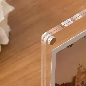 5-10Pcs Magnetic Acrylic Photo Frame for Fuji Instax Mini and Polaroid Go Camera Film - Display 2x3 Photos, Souvenirs, Refrigerator Decor, Easy to Use