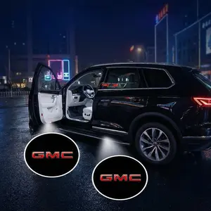 2/4pcs GMC Door Projection Light/laser Lamp/new Welcome Light/modified Decoration Floor Lamp, Car Door Lights (batteries Not Included)