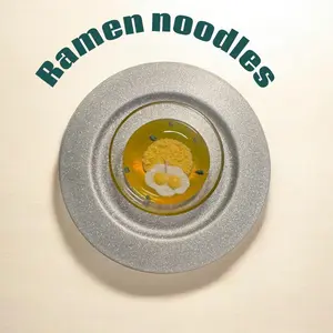 Ramen  noodles and  eggs candles