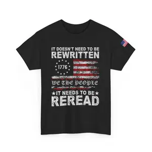 USA Patriotic T-Shirt, Unisex Heavy Cotton Tee, Patriotic Tee, American Independence Day Shirt, 4th of July Tee, Political Statement Tee