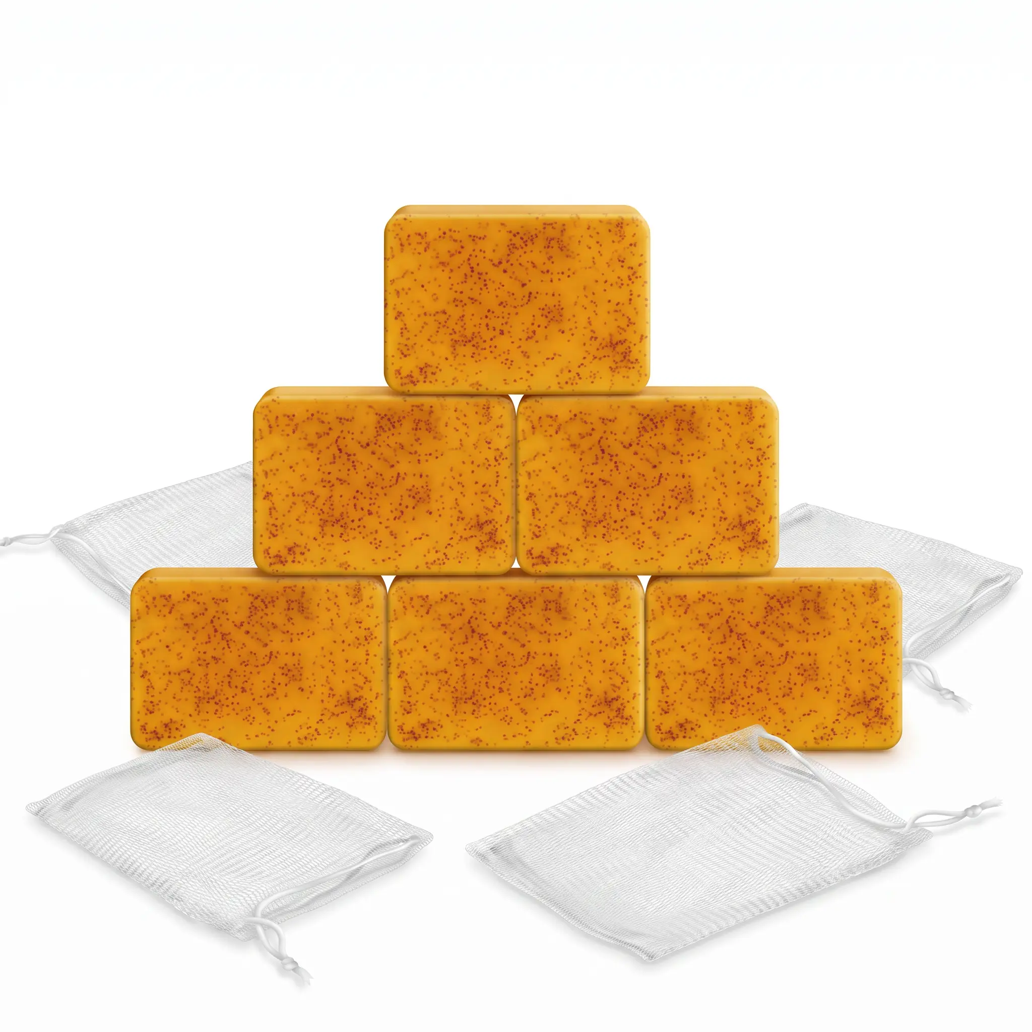 Turmeric Kojic Acid Soap Bar with Vitamin C, Shea Butter & Centella Asiatica Extract, Brightening Cleansing Bar for Dark Spots & Uneven Skin Tone, Deep Clean Moisturizing Bath Soap for All Skin Types face soap
