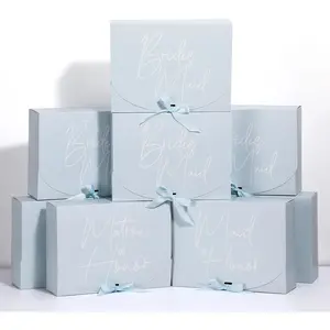 8 Pack Blue Bridesmaid Proposal  Boxes with Ribbon 7.87 x 10.6 Inch Will You Be My Maid of  Bridesmaid Boxes for Wedding Bridal Shower Packaging Supplies Birthday Party Favors