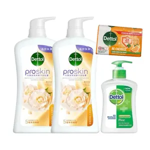 Dettol Proskin Body Wash & Hand Wash Set 32.08 fl. oz.*2 White Camellia & Hot Spring Minerals Hydration Blend Daily