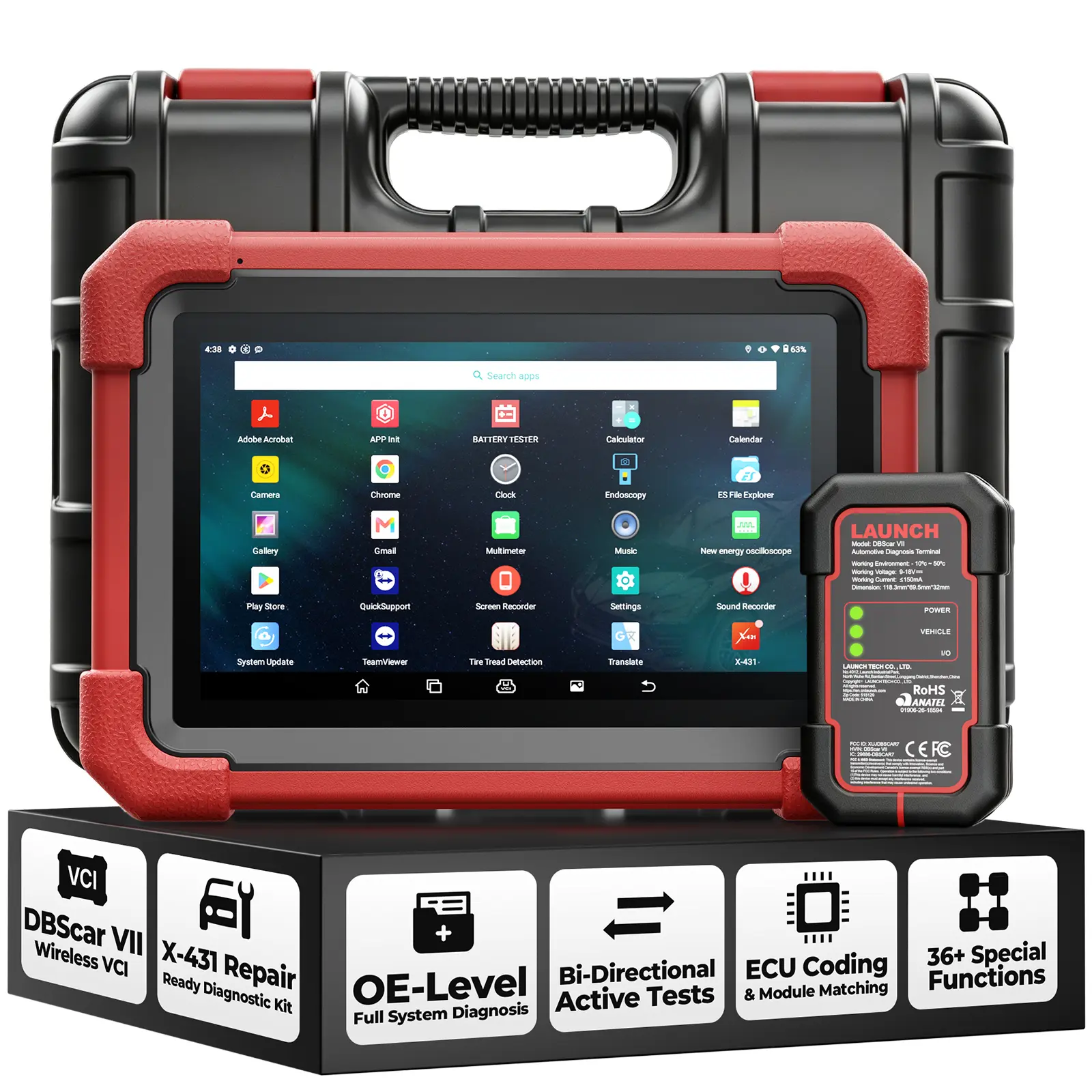 LAUNCH X431 CRP919MAX Wireless OBD2 Scanner, Bidirectional Scan Tool, All-System Diagnostics, ECU Coding, Code Assist, FCA AutoAuth, V.A.G Guided Functions, CAN FD & DoIP, 2 Years Free Software Updates
