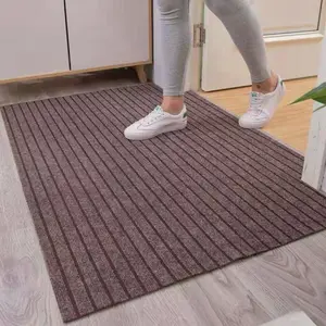 Striped Pattern Kitchen Door Mat, 1 Count Non-slip Water Absorbent Bath Mat, Household Carpet for Home Kitchen Bathroom, Floor Mat