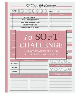 75 day soft challenge journal for women: See Your New Version In 75 Days | A Daily Progress Tracker with Rules for Your Diet Plans and Exercise